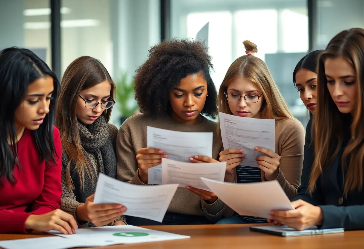 Diverse individuals worried about student loan collections