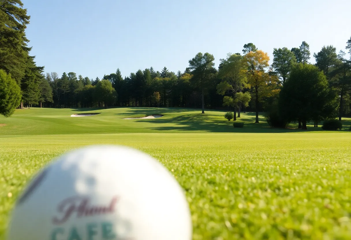 Golf tournament participants enjoying a charity event for children.