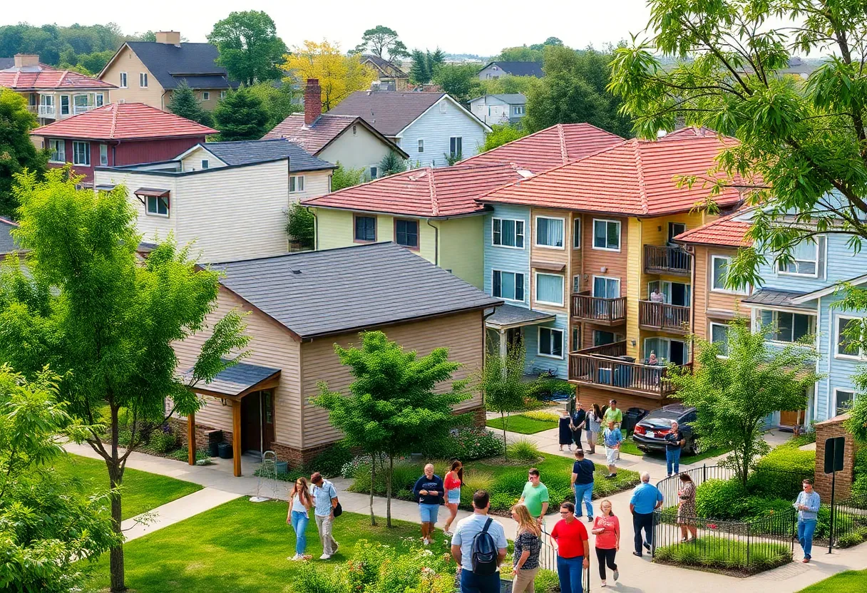 Rendering of affordable housing units in Massachusetts