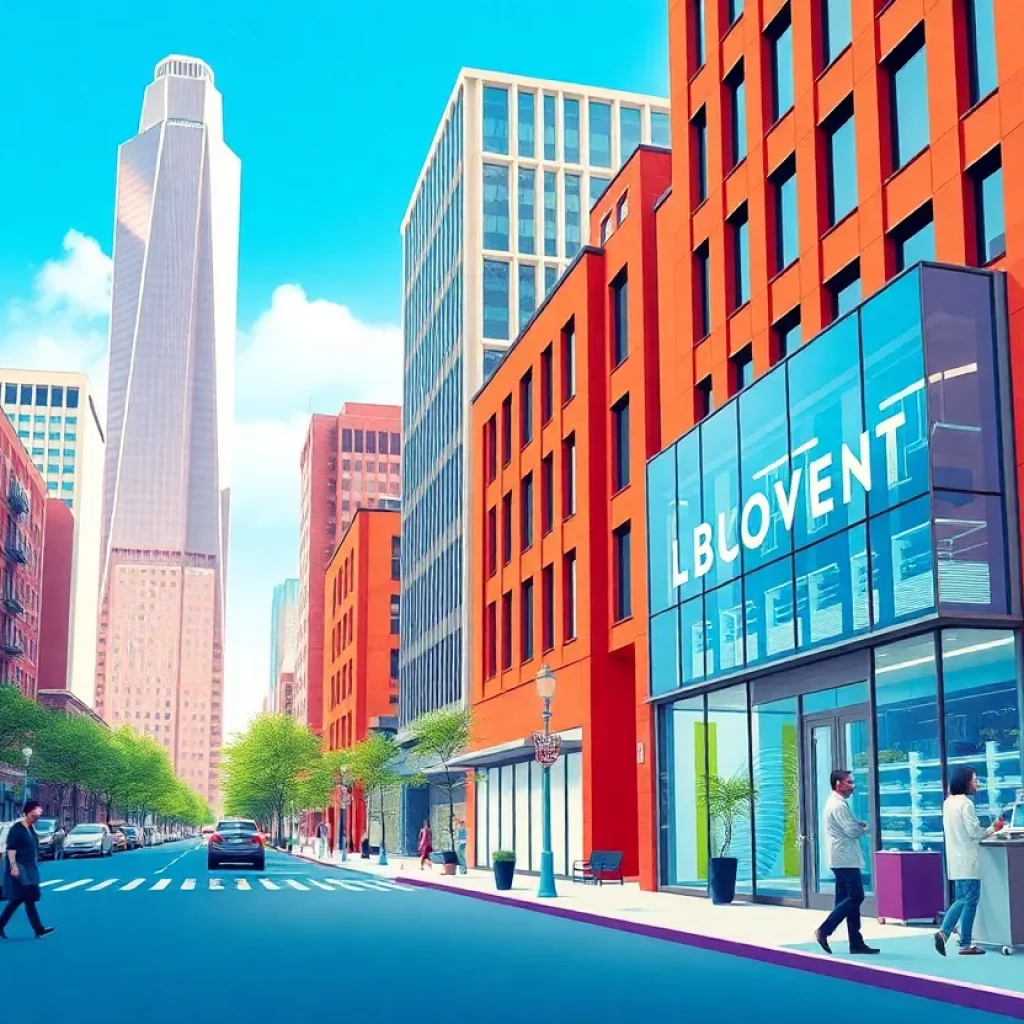 Boston biotechnology industry represented by laboratory buildings and professionals