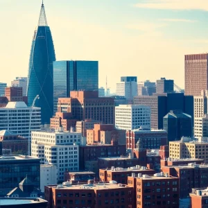 Boston city skyline showcasing economic growth