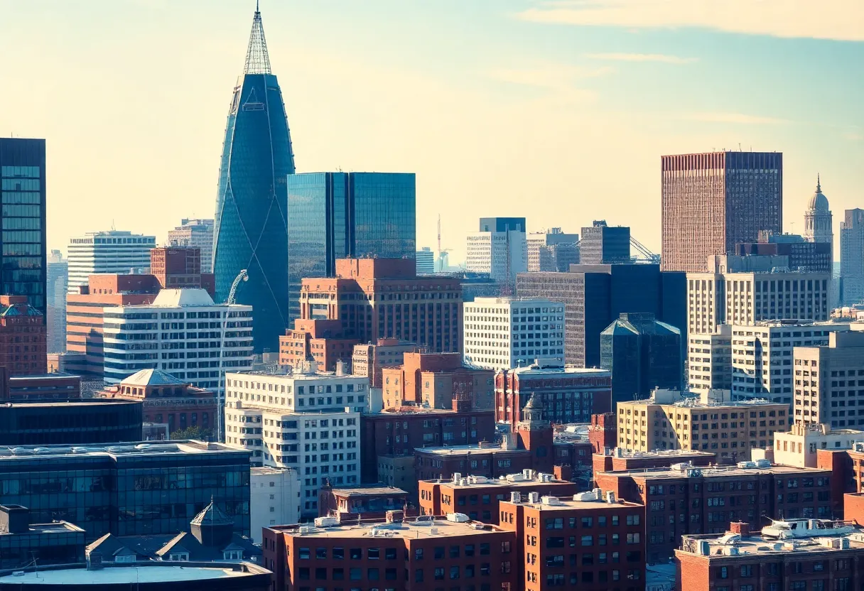 Boston city skyline showcasing economic growth