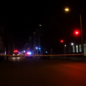 Police investigation at a crime scene in Boston