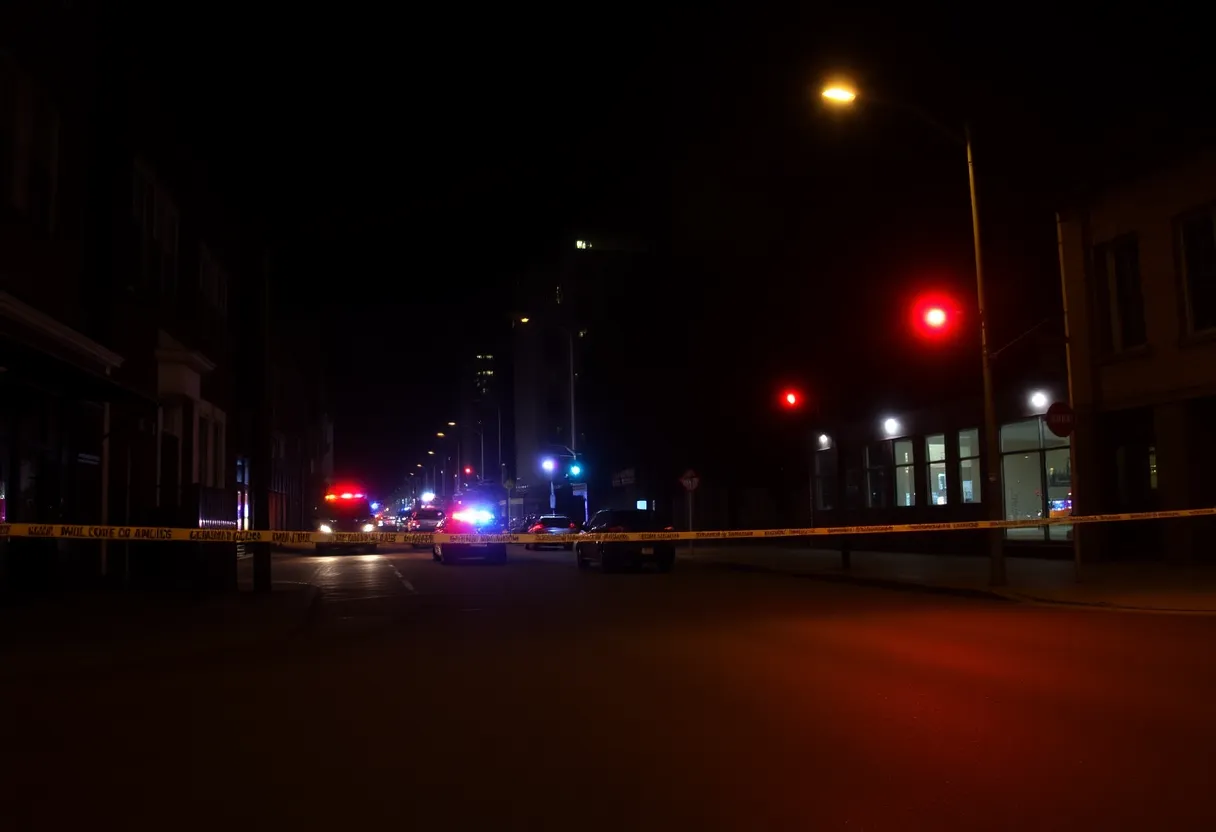 Police investigation at a crime scene in Boston
