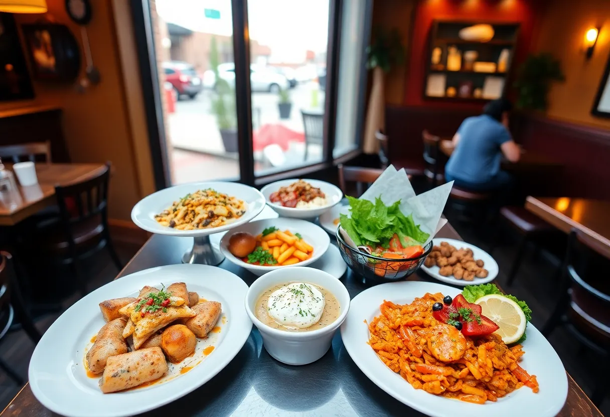 A variety of dishes representing Boston's culinary scene.