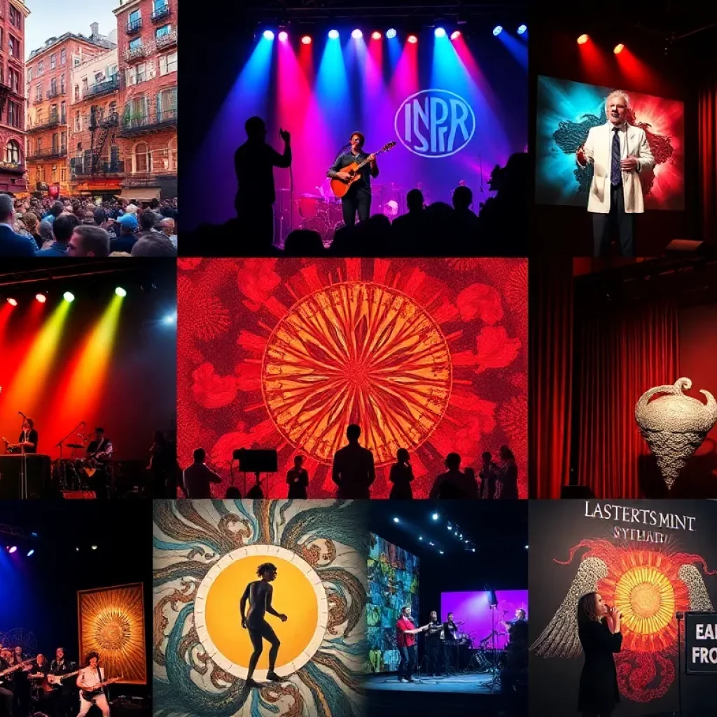 Collage of Boston cultural events in June
