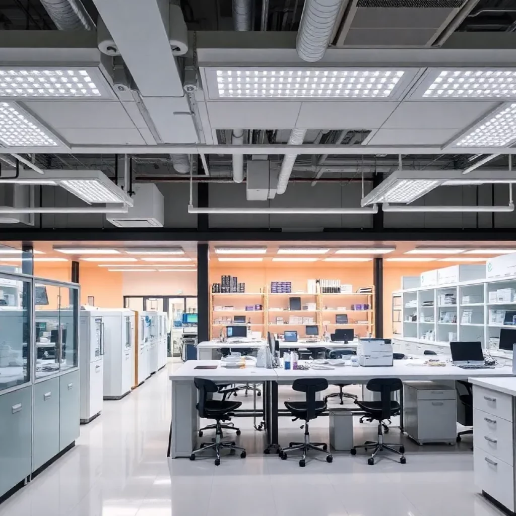 A state-of-the-art laboratory facility in Boston for life sciences research.