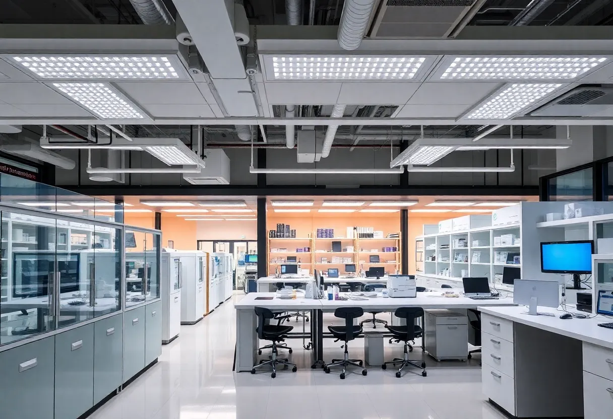 A state-of-the-art laboratory facility in Boston for life sciences research.