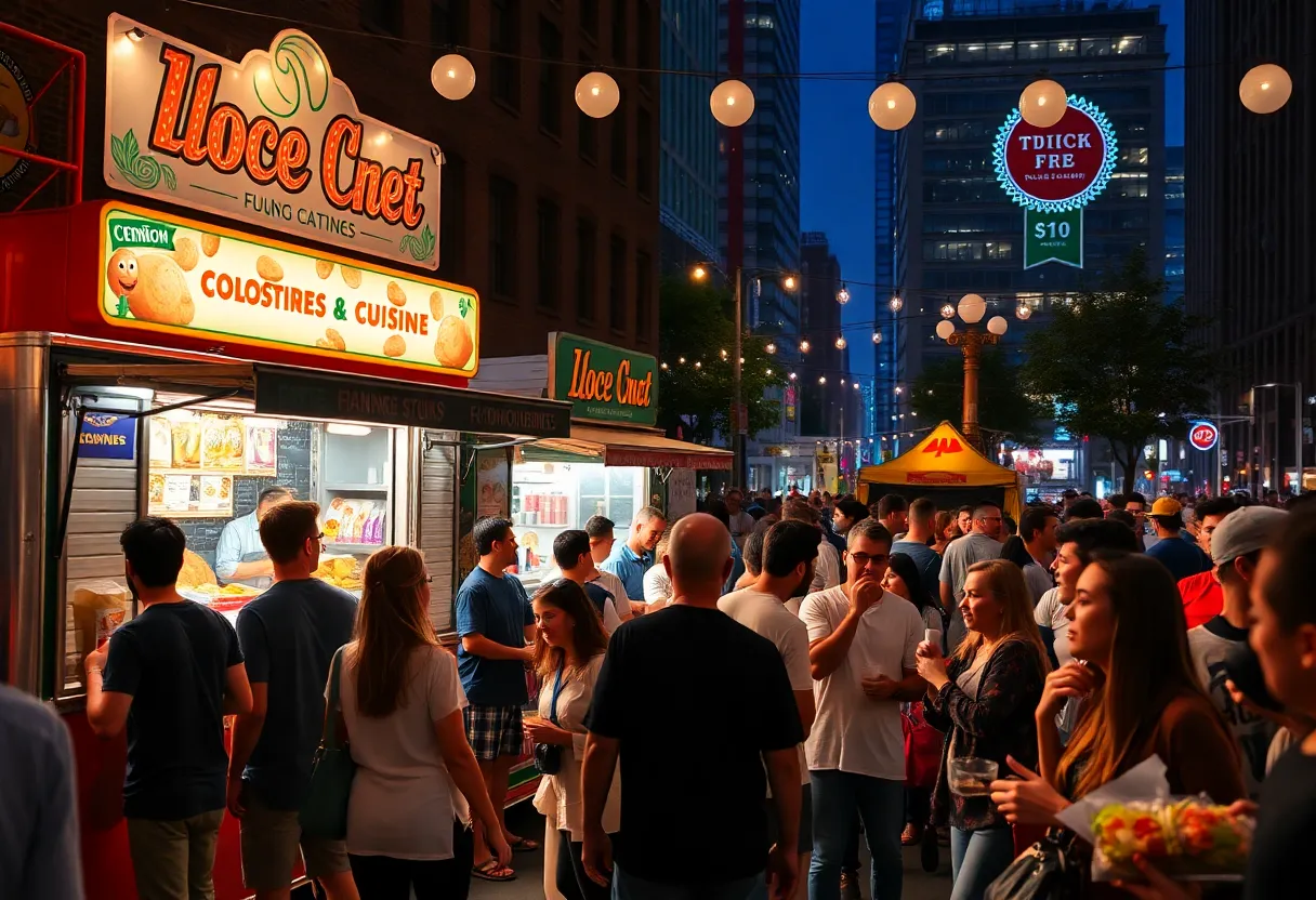 Food trucks and nightlife in Boston