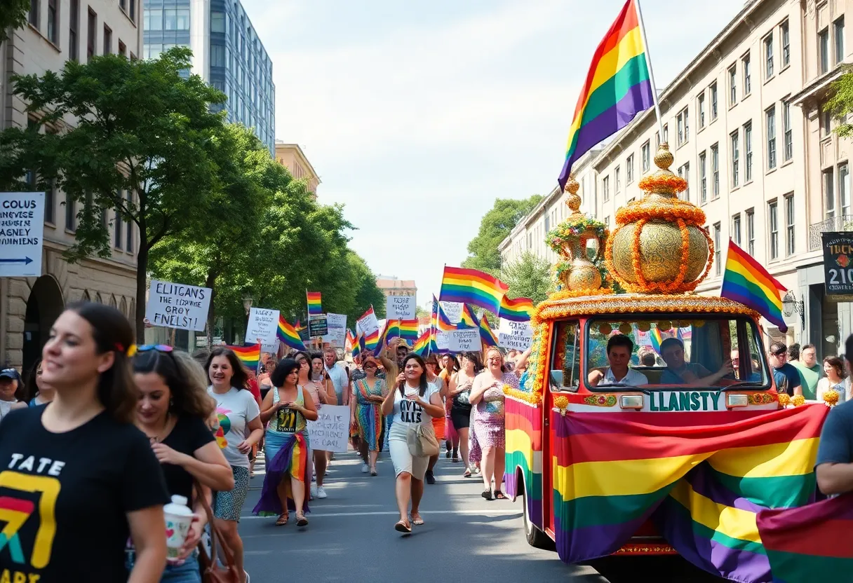 Boston Pride parade showcasing diversity and activism