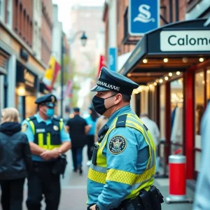 Boston police investigating a retail theft incident.