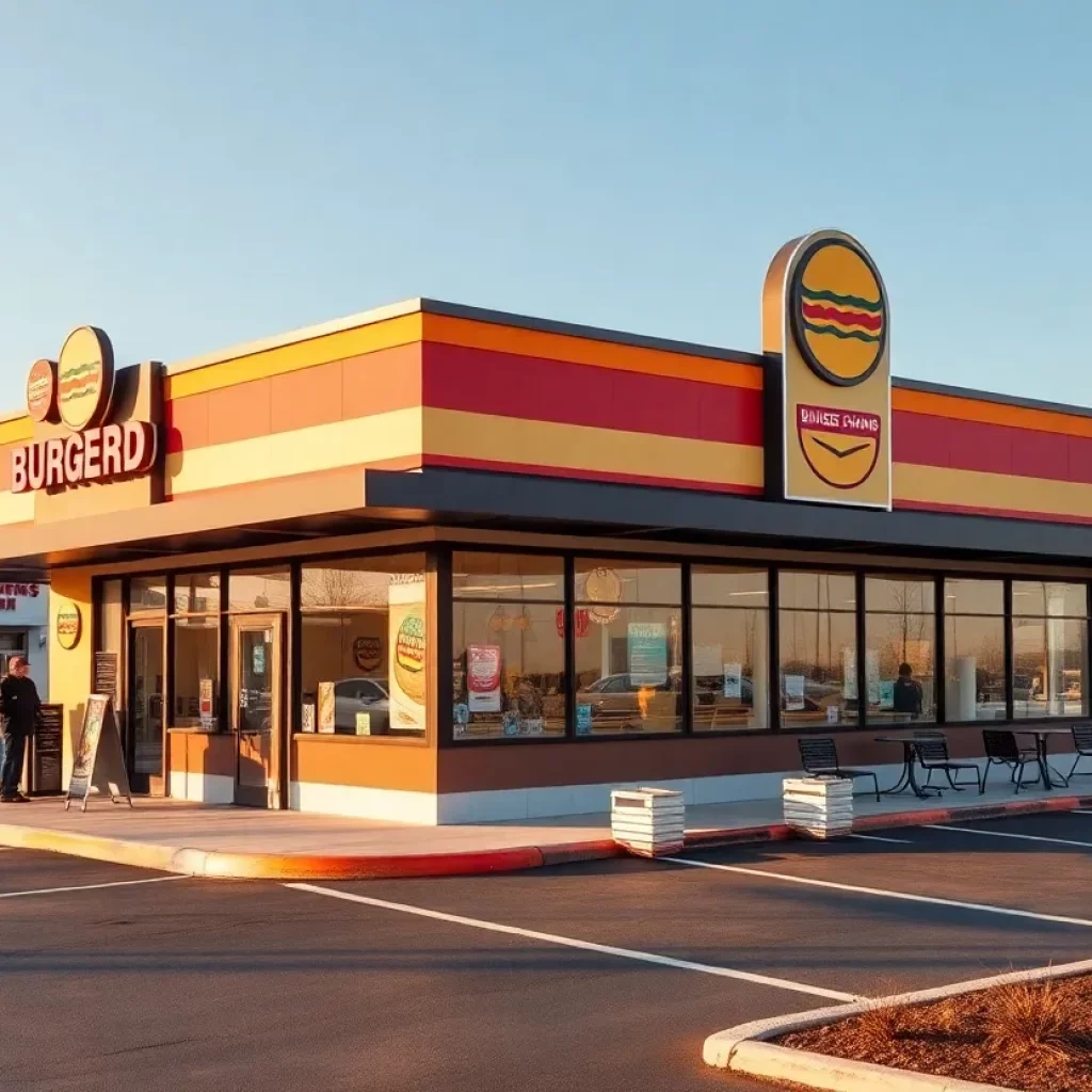 New Checkers Burger Chain location in Worcester, Massachusetts