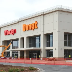 Construction site of Costco in Leominster