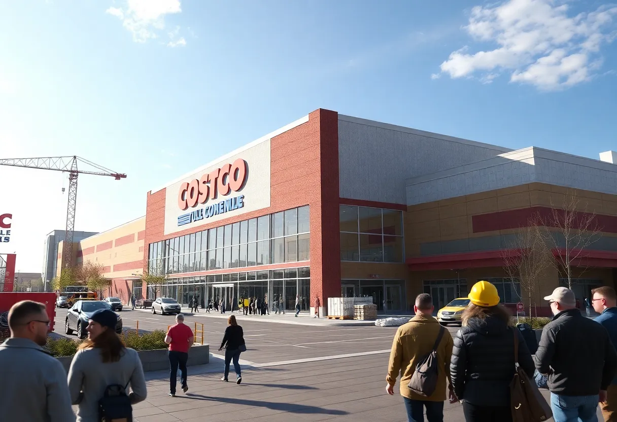 Construction site for Costco store in Leominster