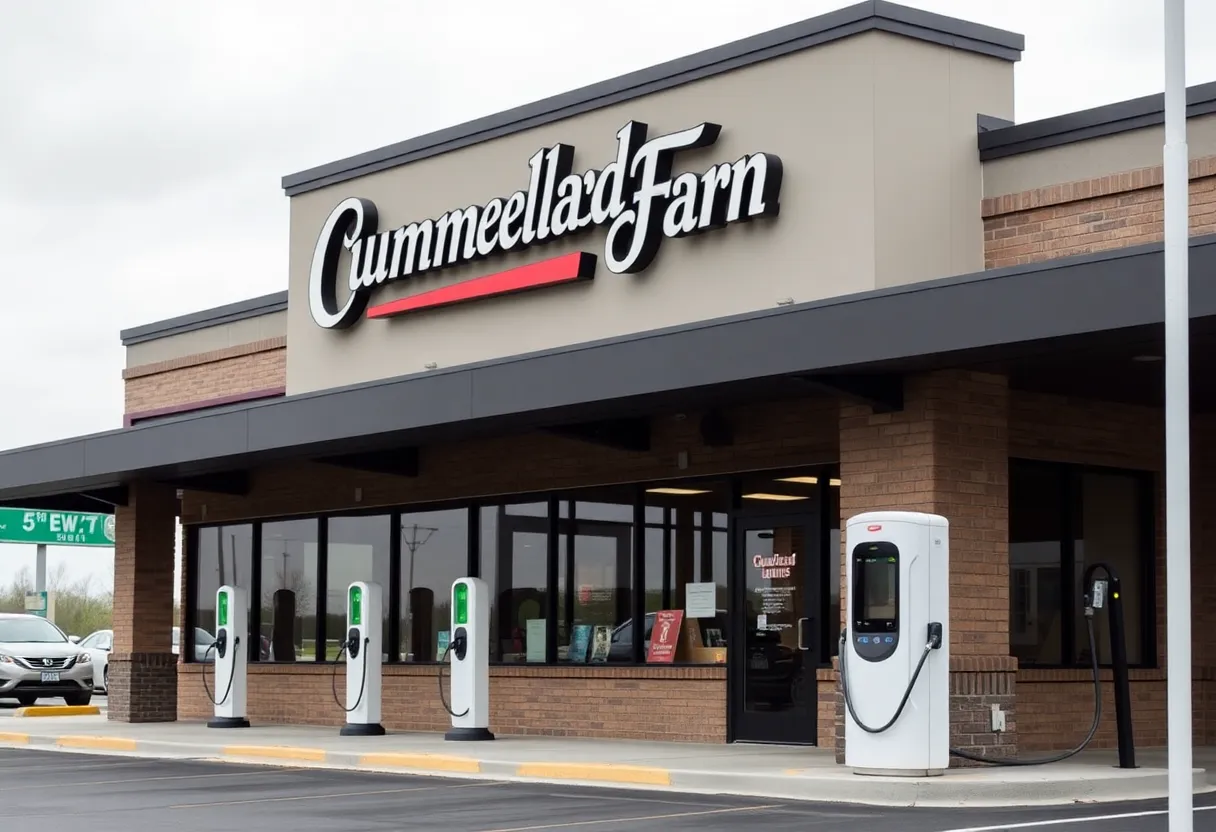 Cumberland Farms retail store with EV charging