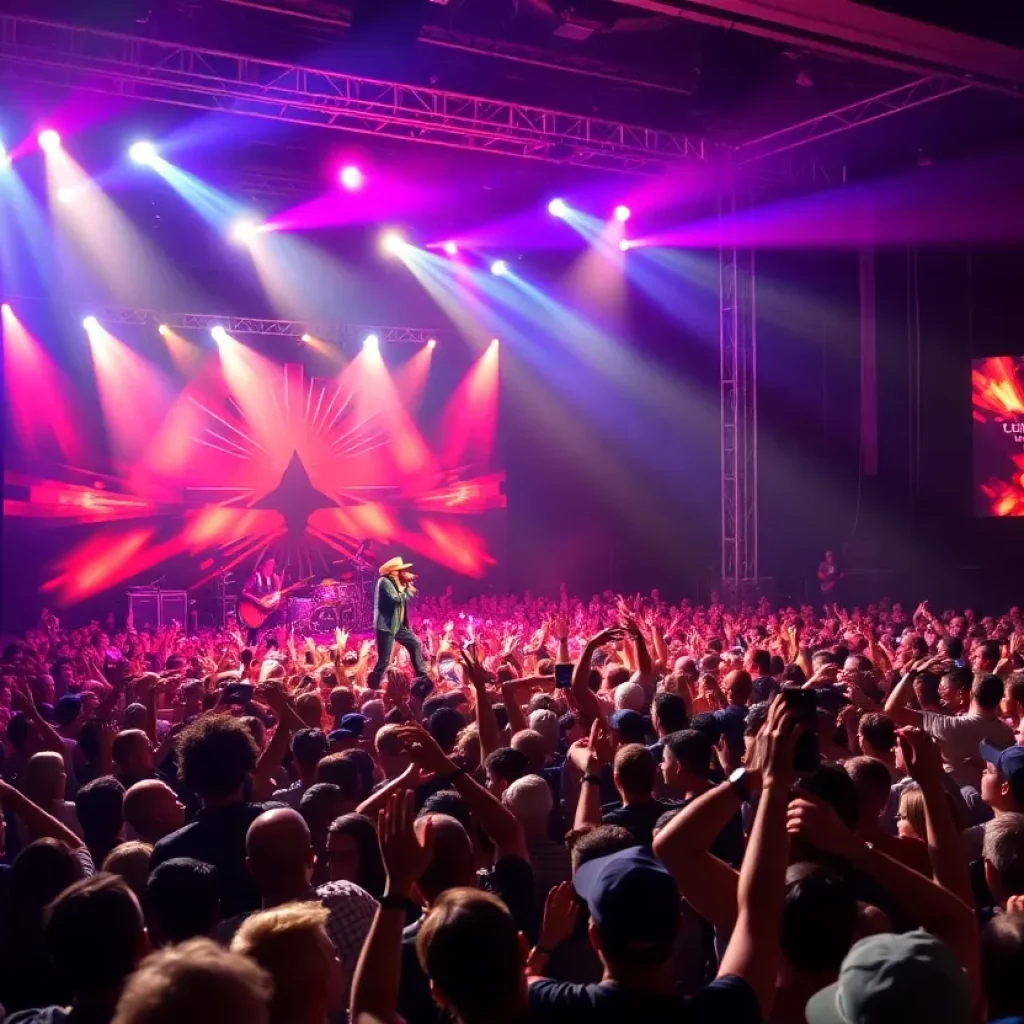Crowd enjoying Eric Church concert