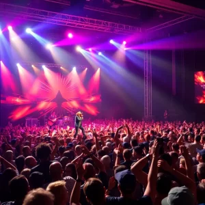 Crowd enjoying Eric Church concert