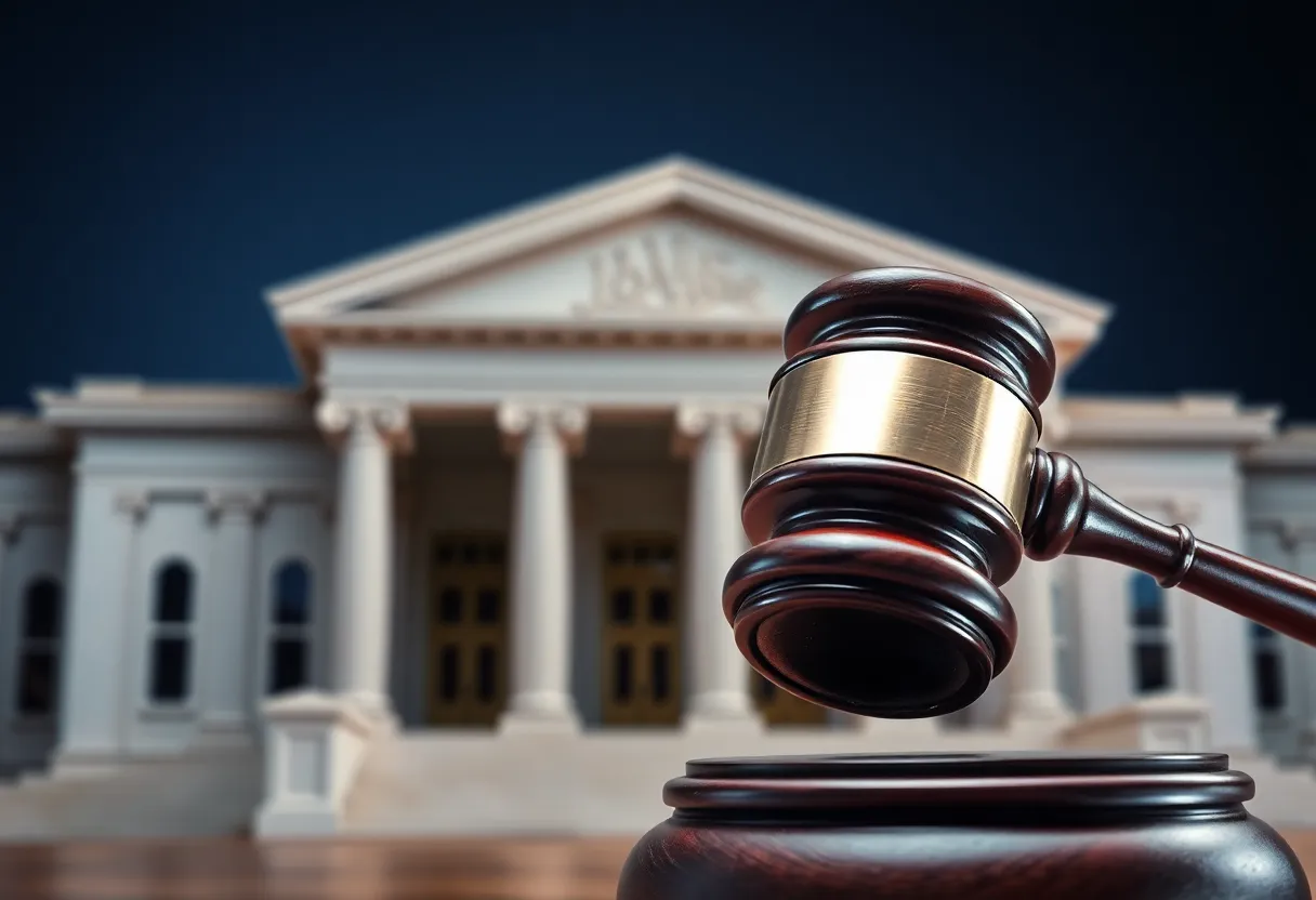 A courthouse representing justice in the Massachusetts State Police case