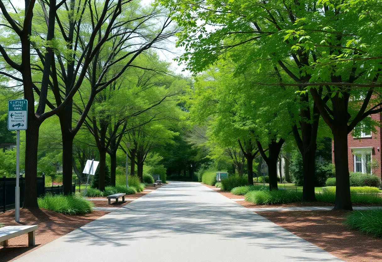 Mary Ellen Welch Greenway Trail in East Boston