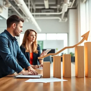 Office space representing business growth in Massachusetts with regulatory documents.