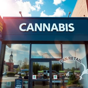 Cannabis store front in Massachusetts