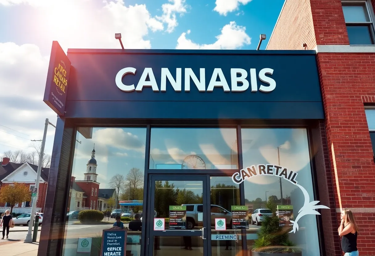 Cannabis store front in Massachusetts
