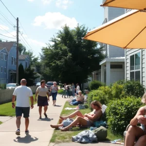 Residents in a Massachusetts neighborhood coping with extreme heat