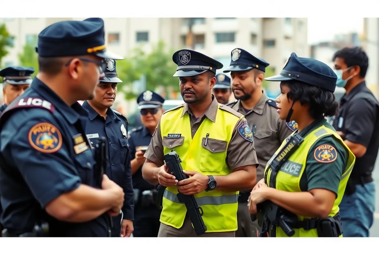 Law enforcement officials during ICE operation in Massachusetts