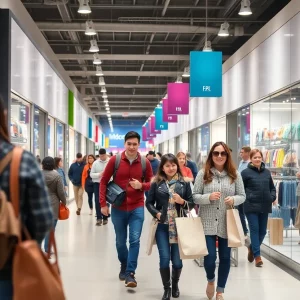 Families shopping during the Massachusetts sales tax holiday weekend