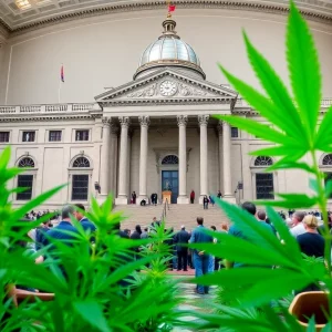 Massachusetts State House during cannabis legislation discussions