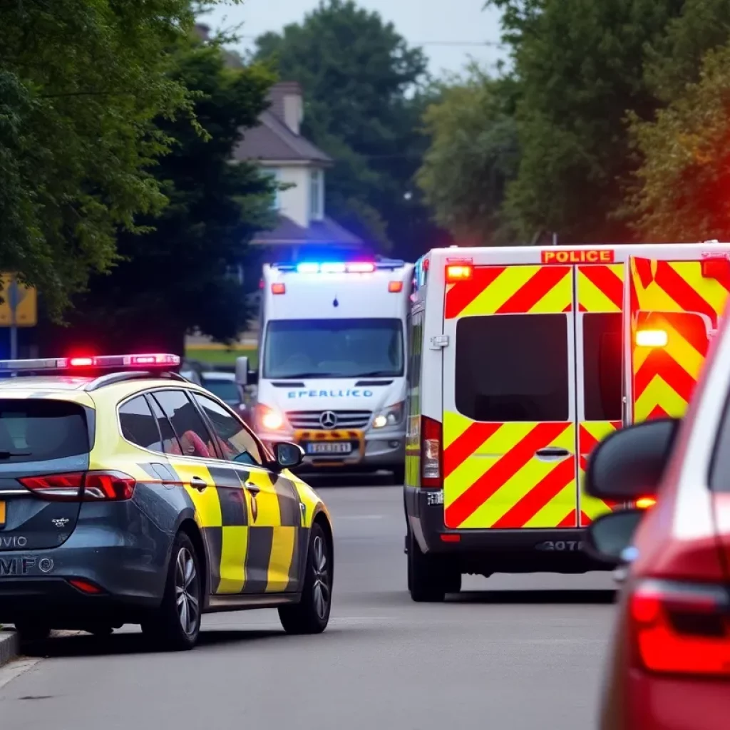 Emergency response team at the scene of a stabbing incident in Milton