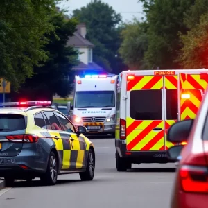 Emergency response team at the scene of a stabbing incident in Milton