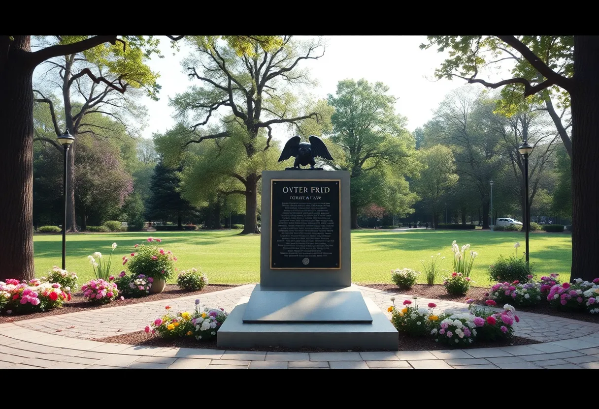 Commemorative plaque honoring Martin Luther King Jr. in a Boston park