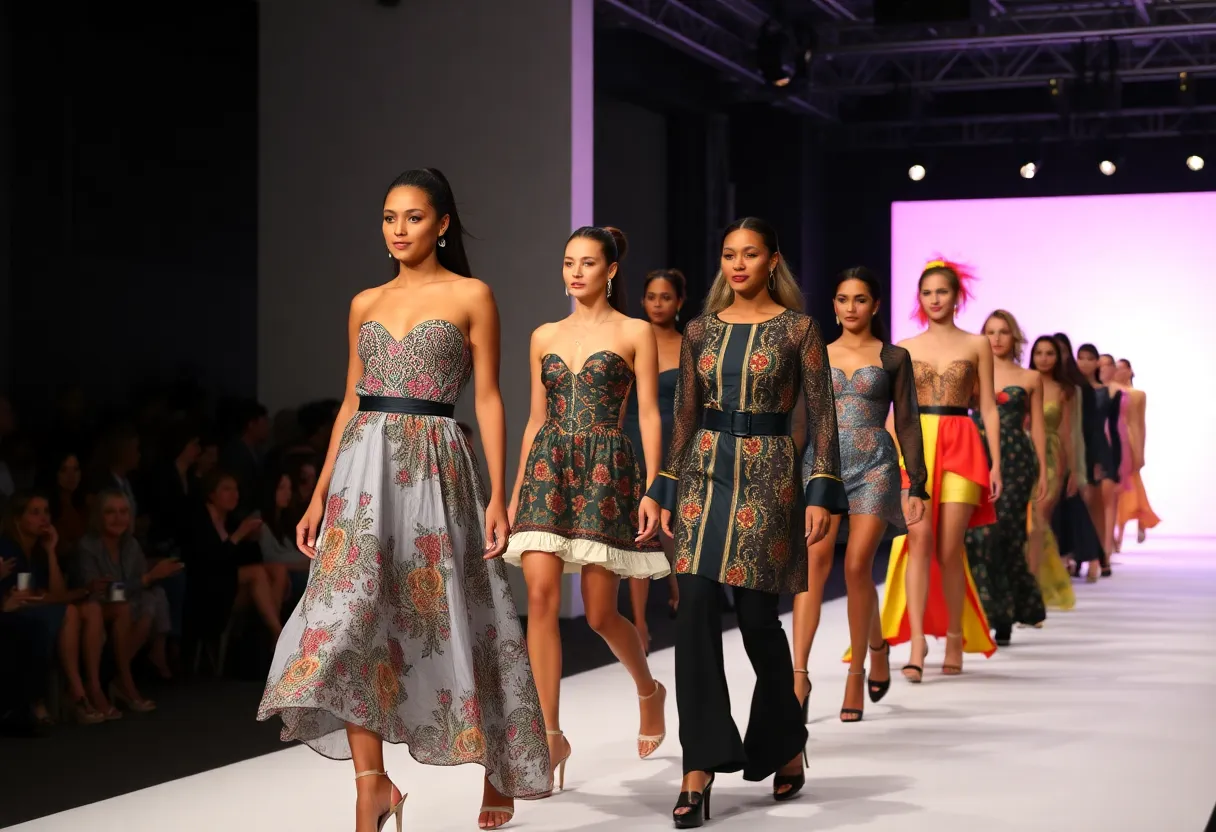 Fashion designers showcasing collections at Open Runway event in Boston.