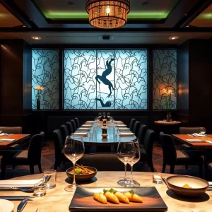 Artistic presentation of dishes in Oya restaurant's omakase menu