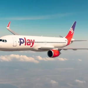 Play Airlines aircraft in flight