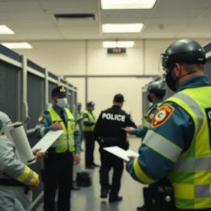 Security checkpoint at a correctional facility
