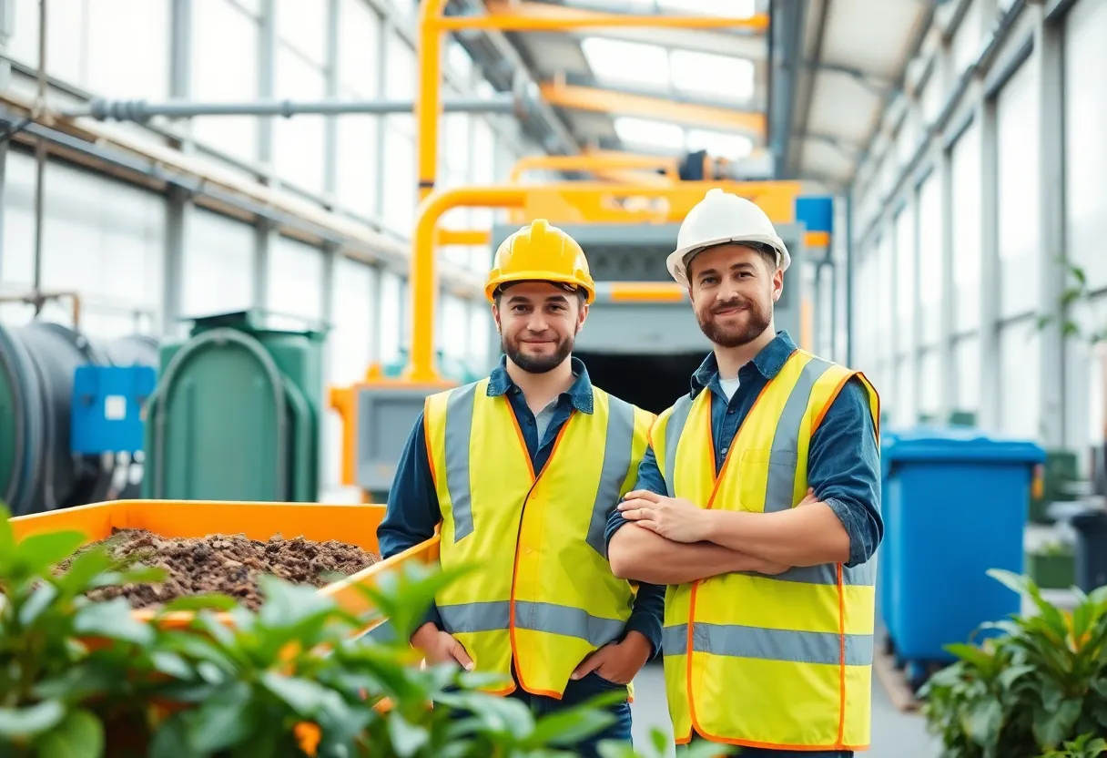 Veolia waste management facility showcasing environmental technologies.