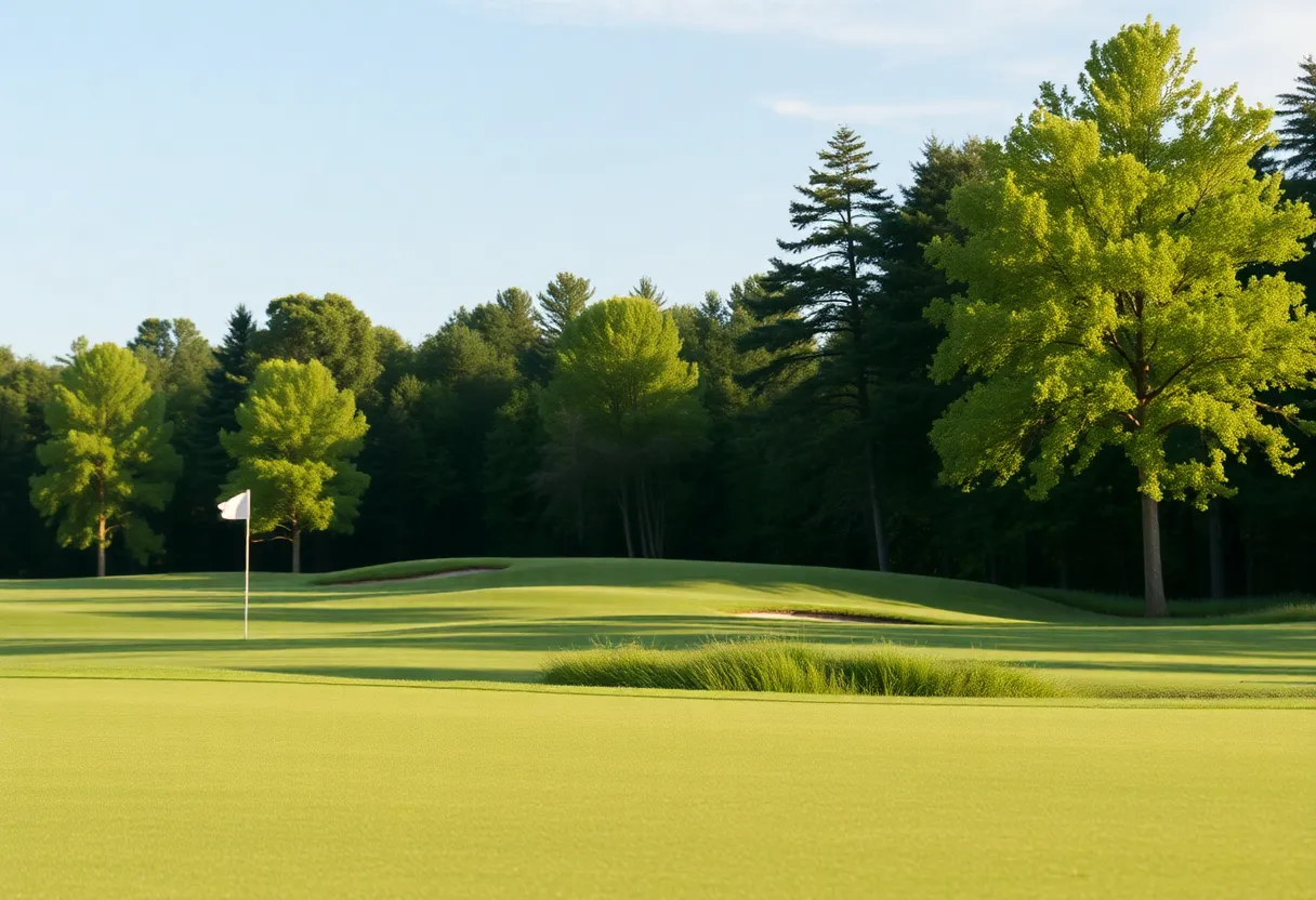 Golf course landscape representing a Major Championship.