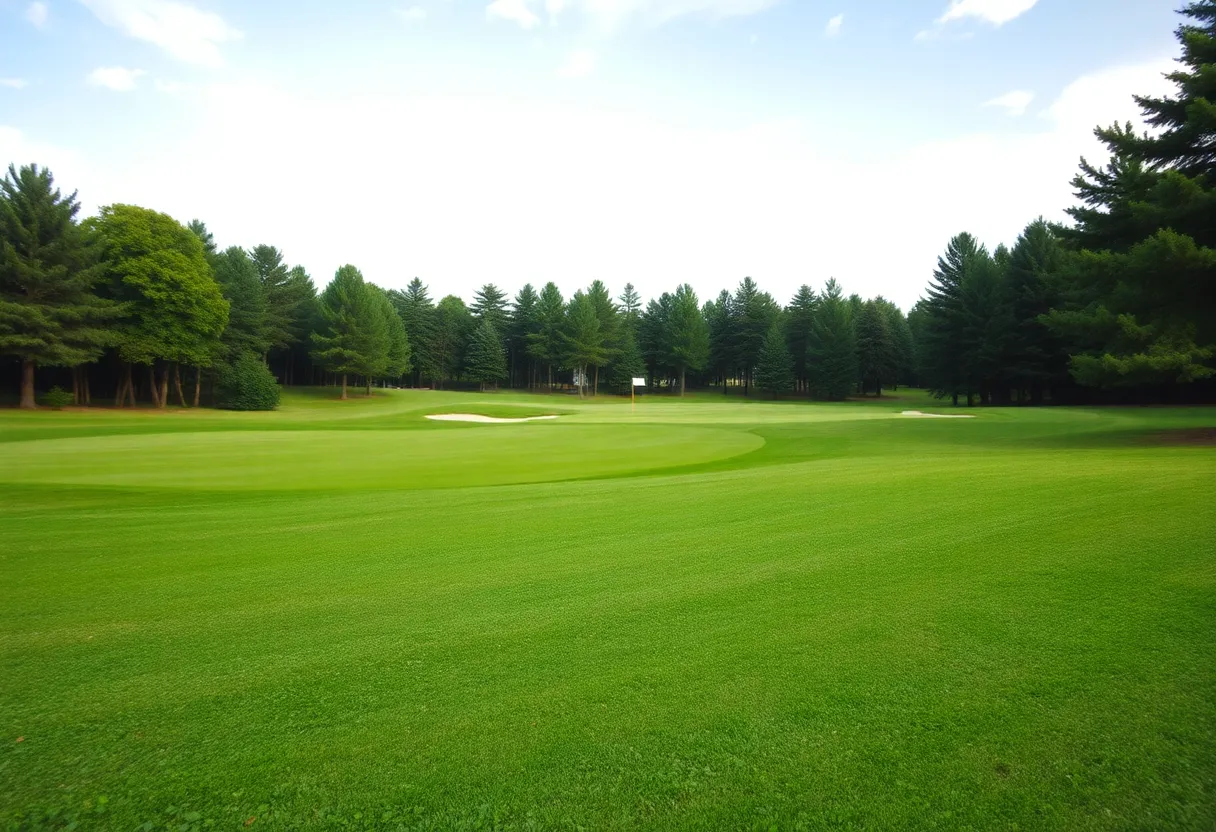Turnberry Golf Resort surrounded by police officers and security fencing.