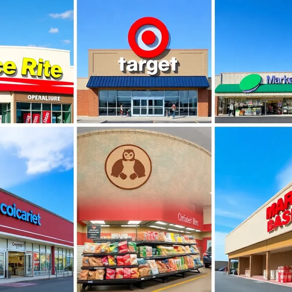 Collage of affordable grocery stores in Massachusetts