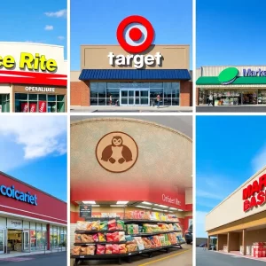 Collage of affordable grocery stores in Massachusetts