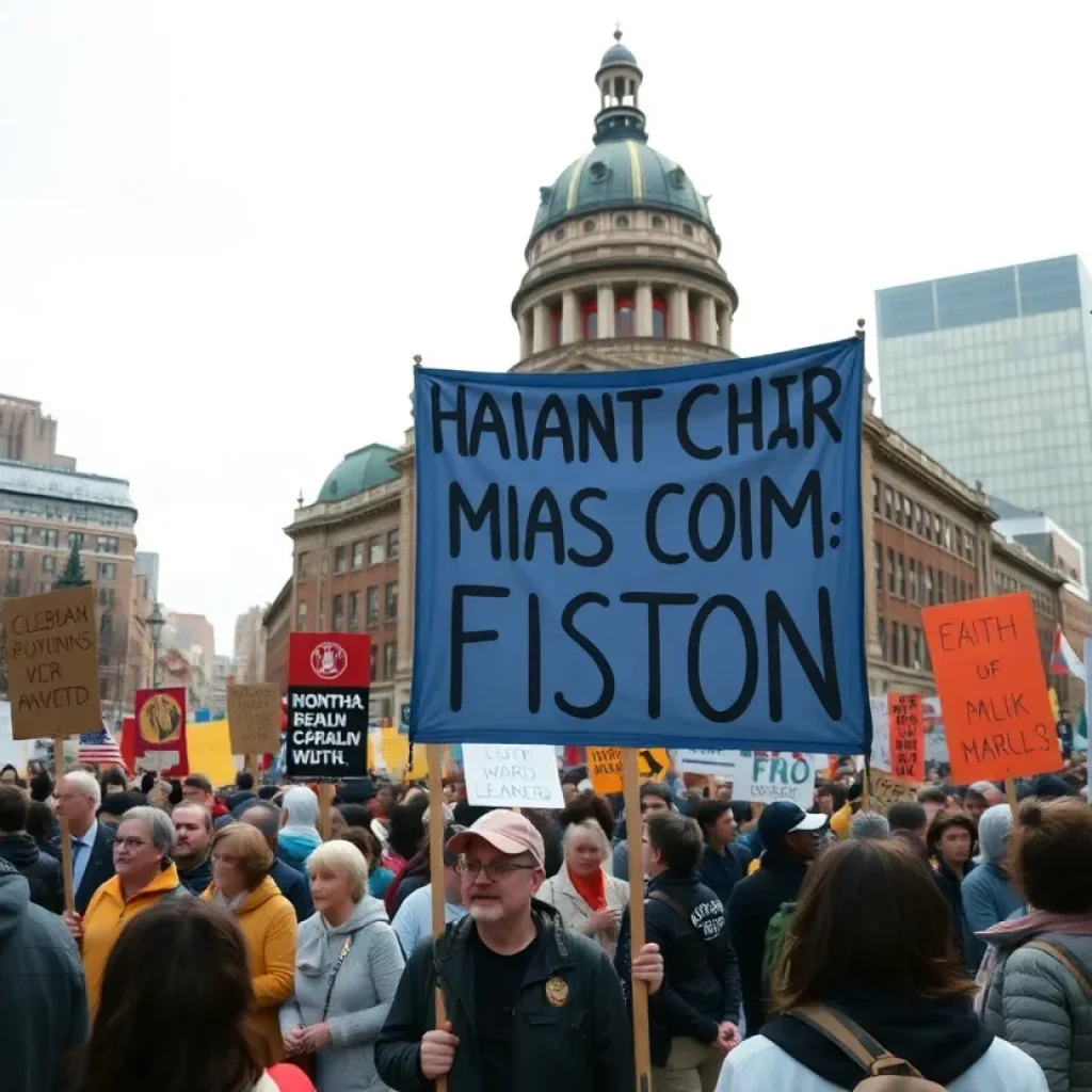 A community gathering celebrating Boston's history of activism during the Vietnam War era.