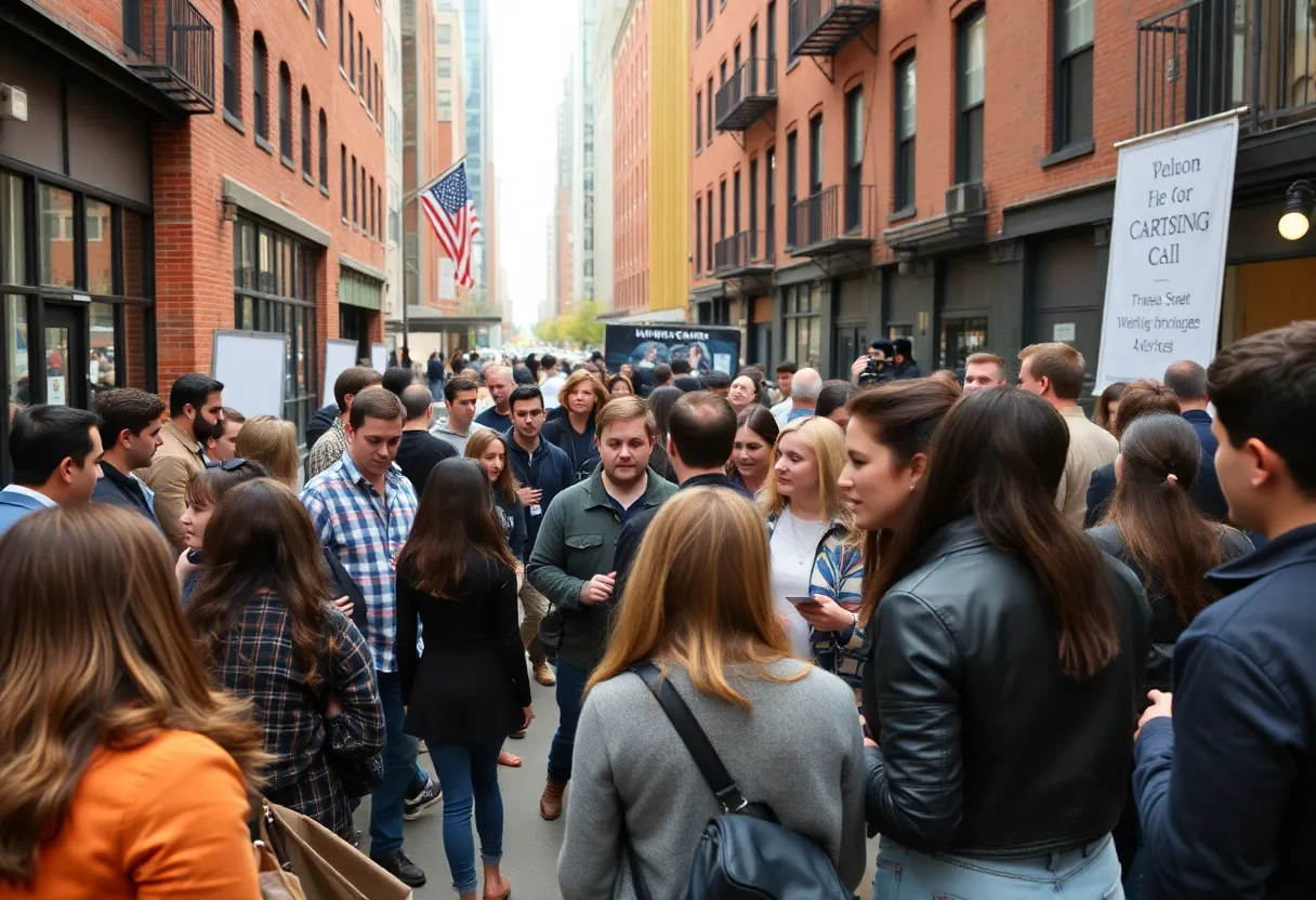 Actors auditioning at a casting call in Boston