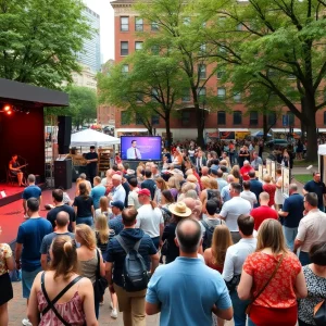 Boston city park filled with people enjoying free events