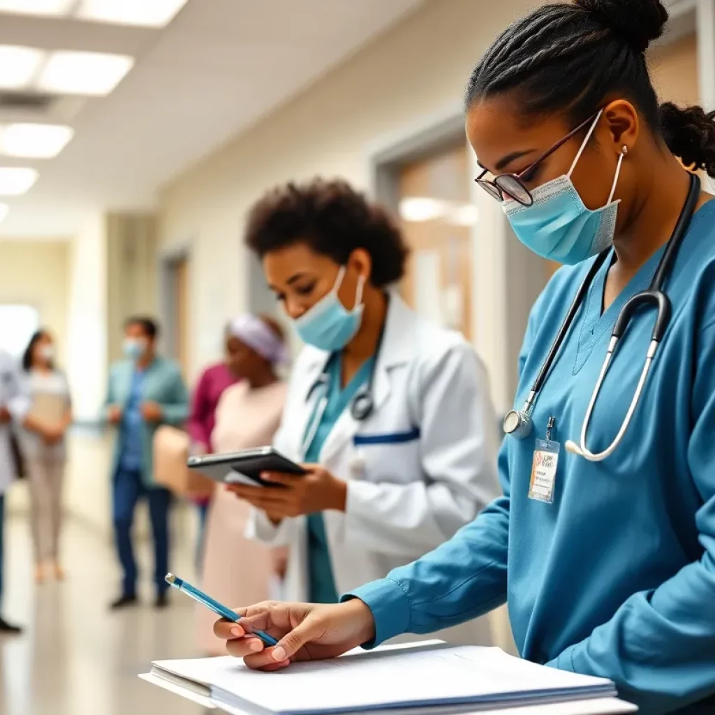 Boston healthcare professionals engaging in community health initiatives.