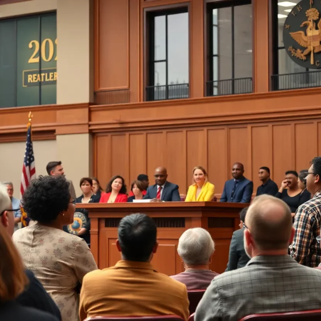 Boston mayoral debate scene with candidates discussing public safety and housing.