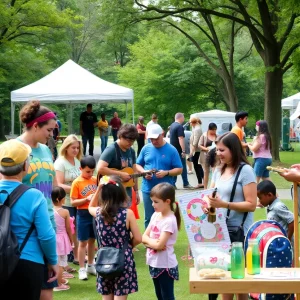Families enjoying free community events in Boston