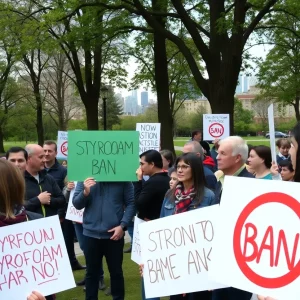 Community members advocating for Styrofoam ban in Boston