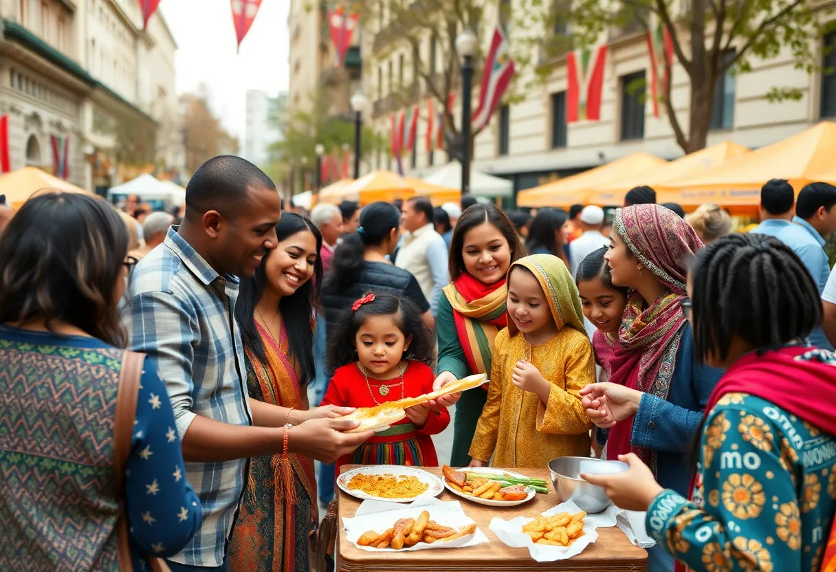 Gathering of families celebrating Black culture at the Boston While Black Family Reunion